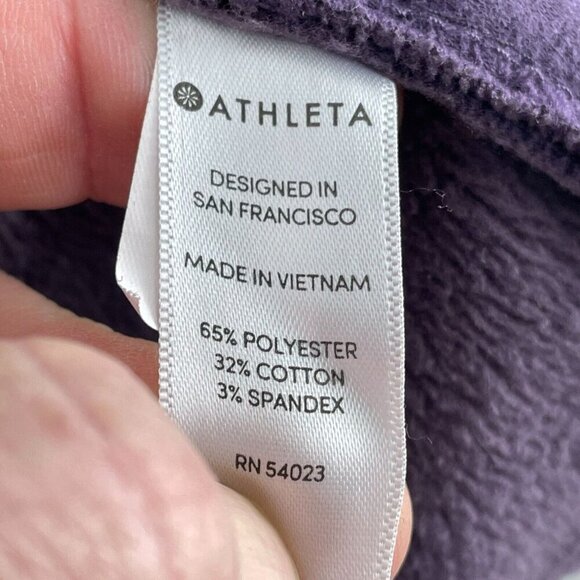 Athleta Womens Small Purple Fleece Wrap Jacket With Zipper Pockets 5311 - Picture 5 of 11
